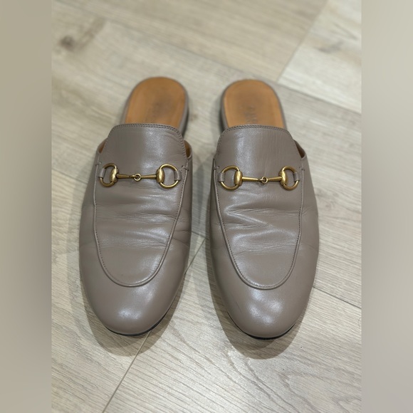 Gucci Shoes - Gucci princetown mules, in mudd color (taupe) 38.5